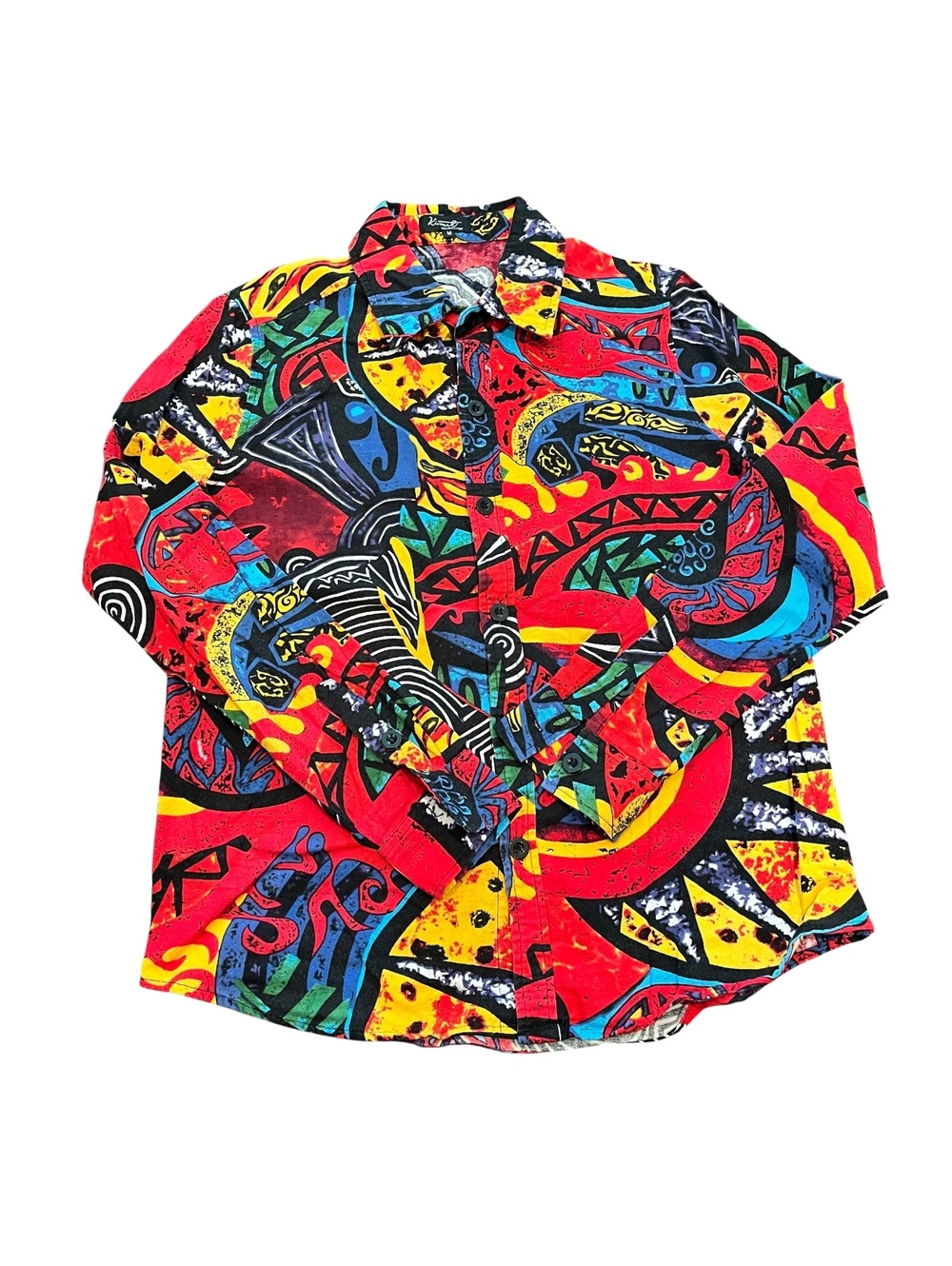 River Trading Company abstract print button-up shirt